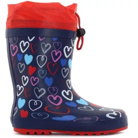 Wink Szíves sötétkék bélelt kislány gumicsizma