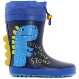 Wink Dínós kék-sárga bélelt kisfiú gumicsizma