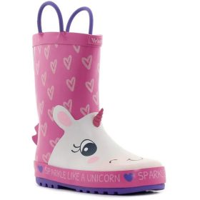 Wink Unikornis-szíves pink kislány gumicsizma