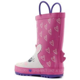 Wink Unikornis-szíves pink kislány gumicsizma