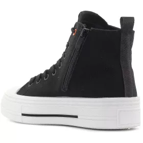 Wink Fekete magasszárú női vászoncipő