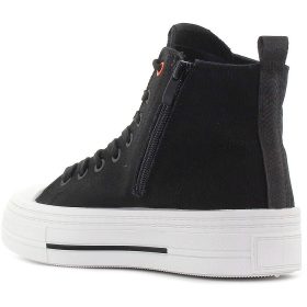 Wink Fekete magasszárú női vászoncipő