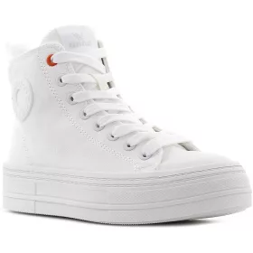 Wink Fehér magasszárú női vászoncipő