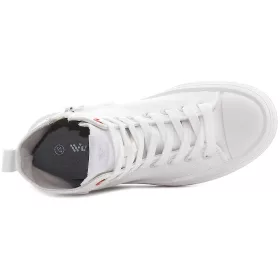 Wink Fehér magasszárú női vászoncipő