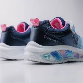 Wink Pillangós kék LED fényű kislány cipő