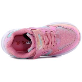 Wink Koronás rózsaszín-színes LED fényű kislány cipő