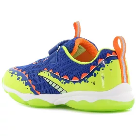 Wink Dínós kék-lime LED fényű kisfiú cipő