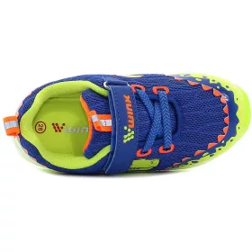 Wink Dínós kék-lime LED fényű kisfiú cipő