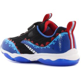 Wink Dínós fekete-kék LED fényű kisfiú cipő