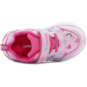 Wink Szíves rózsaszín LED fényű kislány cipő