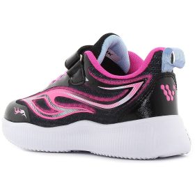 Wink Fekete-pink LED fényű kislány cipő