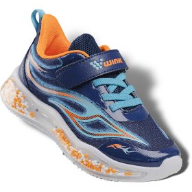 Wink Kék-narancs LED fényű kisfiú cipő