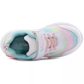 Wink Csillagos fehér LED fényű kislány cipő