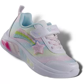 Wink Csillagos fehér LED fényű kislány cipő