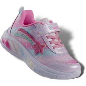 Wink Csillagos rózsaszín LED fényű kislány cipő