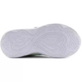 Wink Szíves ezüst LED fényű kislány cipő