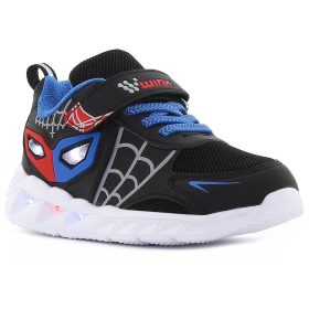 Wink Maszkos fekete LED fényű kisfiú cipő