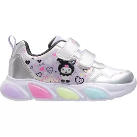 Wink Nyuszis lila-ezüst LED fényű kislány cipő