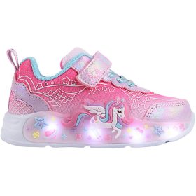 Wink Unikornis rózsaszín LED fényű kislány cipő