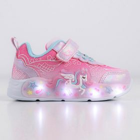 Wink Unikornis rózsaszín LED fényű kislány cipő