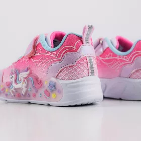 Wink Unikornis rózsaszín LED fényű kislány cipő