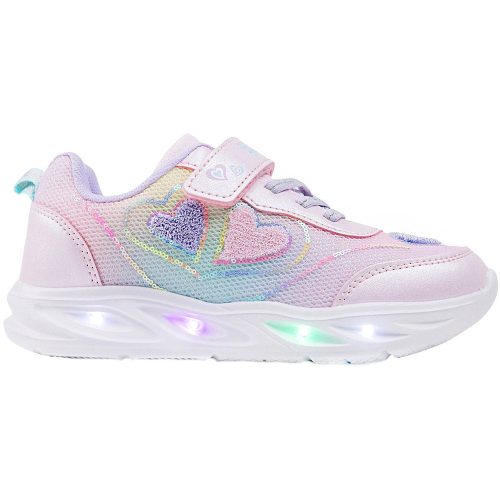 Wink Szíves rózsaszín LED fényű kislány cipő