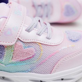 Wink Szíves rózsaszín LED fényű kislány cipő