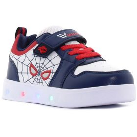 Wink Pókhálós kék-fehér LED fényű kisfiú cipő
