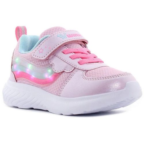 Wink Szivárványos rózsaszín LED fényű kislány cipő