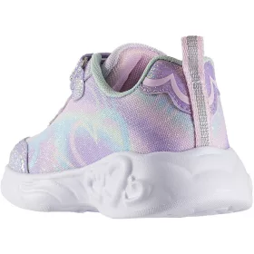 Wink Szíves lila LED fényű kislány cipő