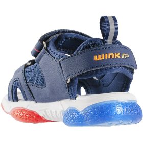 Wink Dínós sötétkék LED fényű kisfiú szandál