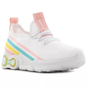 Wink Színescsíkos fehér kislány cipő