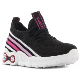 Wink Pinkcsíkos fekete kislány cipő