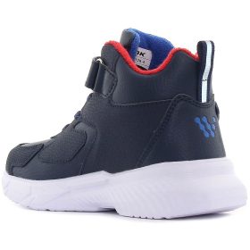   Wink Sötétkék-piros magasszárú LED fényű kisfiú cipő