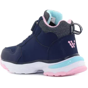   Wink Szíves sötétkék magasszárú LED fényű kislány cipő