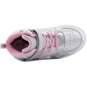   Wink Pillangós ezüst magasszárú LED fényű kislány cipő