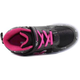   Wink Pillangós fekete magasszárú LED fényű kislány cipő