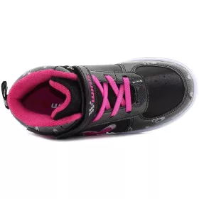   Wink Pillangós fekete magasszárú LED fényű kislány cipő