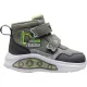 Wink Markolós kheki-zöld magasszárú LED fényű kisfiú cipő