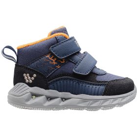   Wink Sötétkék-fekete magasszárú LED fényű kisfiú cipő