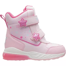   Wink Csillagos rózsaszín bélelt LED fényű kislány bakancs