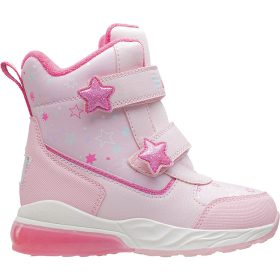   Wink Csillagos rózsaszín bélelt LED fényű kislány bakancs
