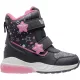 Wink Csillagos fekete bélelt LED fényű kislány bakancs