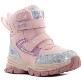 Wink Rózsaszín-ezüst bélelt kislány bakancs