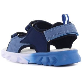 Wink Sötétkék-acélkék LED fényű kisfiú szandál