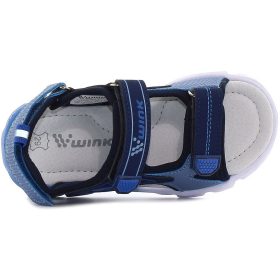 Wink Sötétkék-acélkék LED fényű kisfiú szandál
