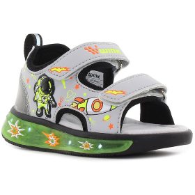 Wink Asztronautás szürke LED fényű kisfiú szandál 