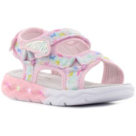 Wink Pillangós rózsaszín LED fényű kislány szandál