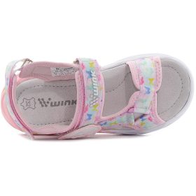 Wink Pillangós rózsaszín LED fényű kislány szandál