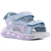 Wink Csillagos világoskék LED fényű kislány szandál